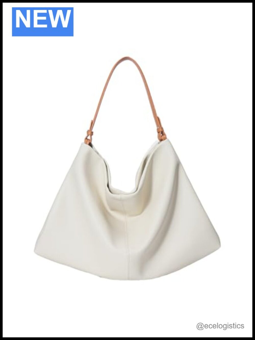 Minimalist Soft Leather Tote Bag Shoulder Purse Adjustable Strap 3-Way